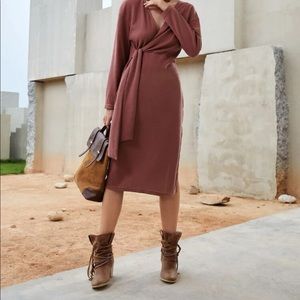 NWOT Shein side draped dress